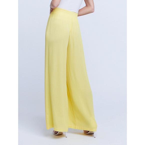 NEW L'AGENCE nikita wide leg pant in light maize - Picture 4 of 4